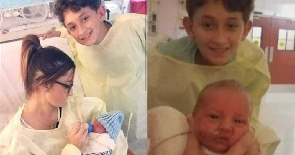 Jayden Fontenot, brother delivers baby, 10-year-old boy, newborn baby, siblings, Ashly Moreau, trending news, viral news
