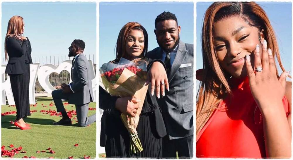 Photos of Jacqueline Moleka and her pastor who proposed marriage to her.