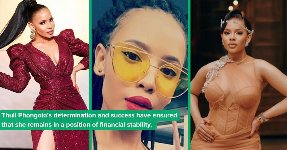 Thuli Phongolo rose to fame in the entertainment industry and she's now a celebrated celebrity.