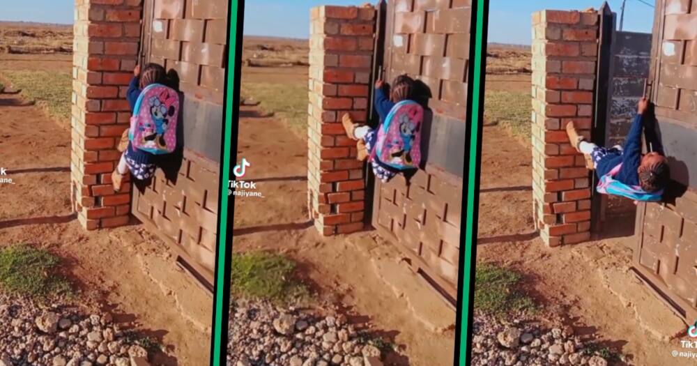 In this awe-inspiring video, we witness the moment when this little girl opens a heavy gate.