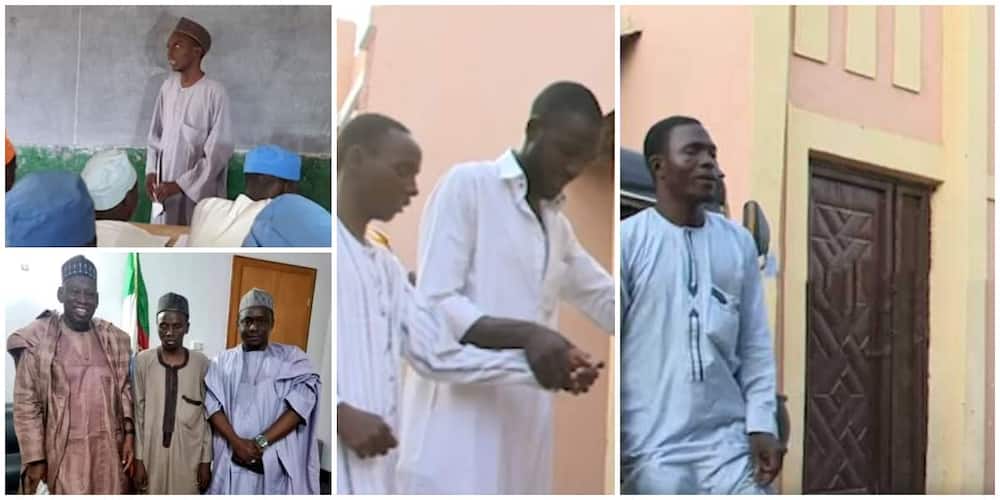 Joy as blind Nigerian teacher who was gifted house gets automatic employment from governor