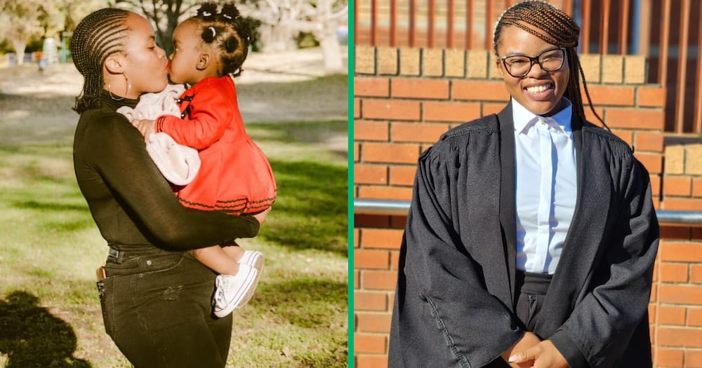 The lady from the Eastern Cape is a mother and a legal eagle wanting to be an attorney