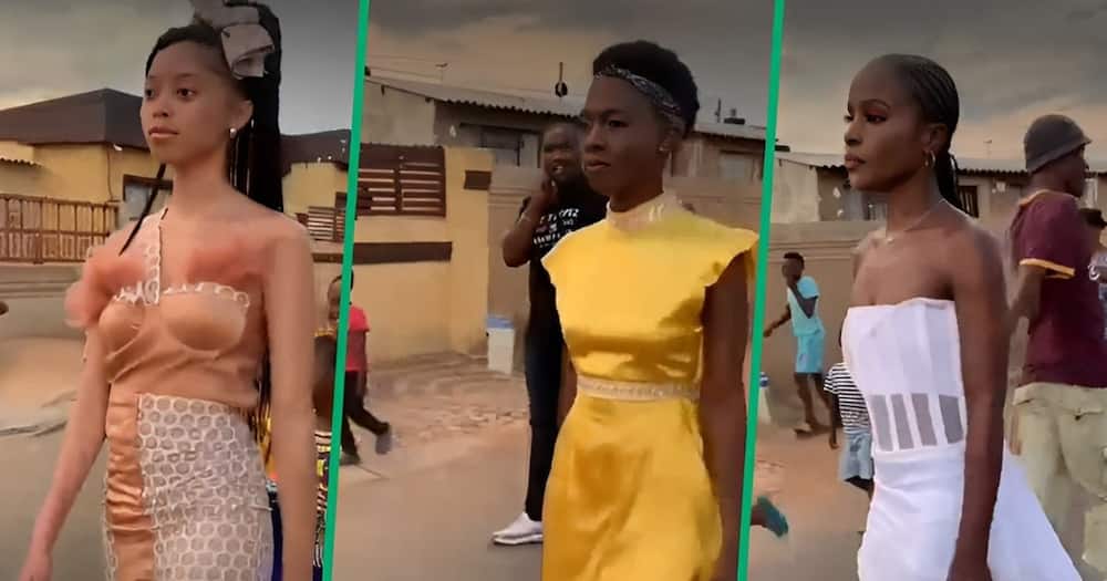 A viral Twitter video showcases a group pf models walking doen Kasi.
