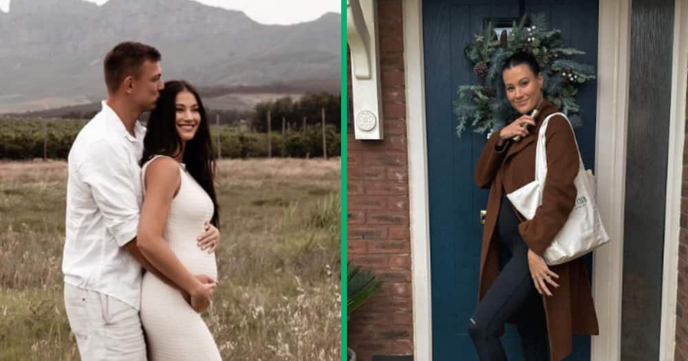 Springbok player Handre Pollard's wife, Marise had Mzansi captivated with updated pictures of her bump