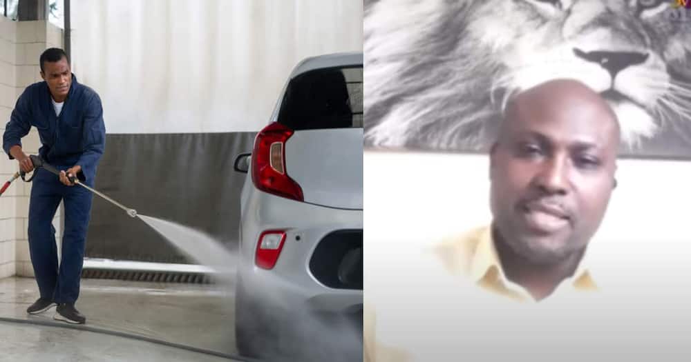Elderly Ghanaian man how he became a car washer