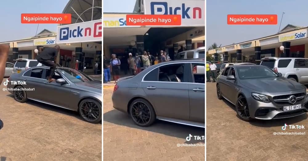 A video of people marvelling at Mercedes-Benz E63 AMG parking itself in Zimbabwe