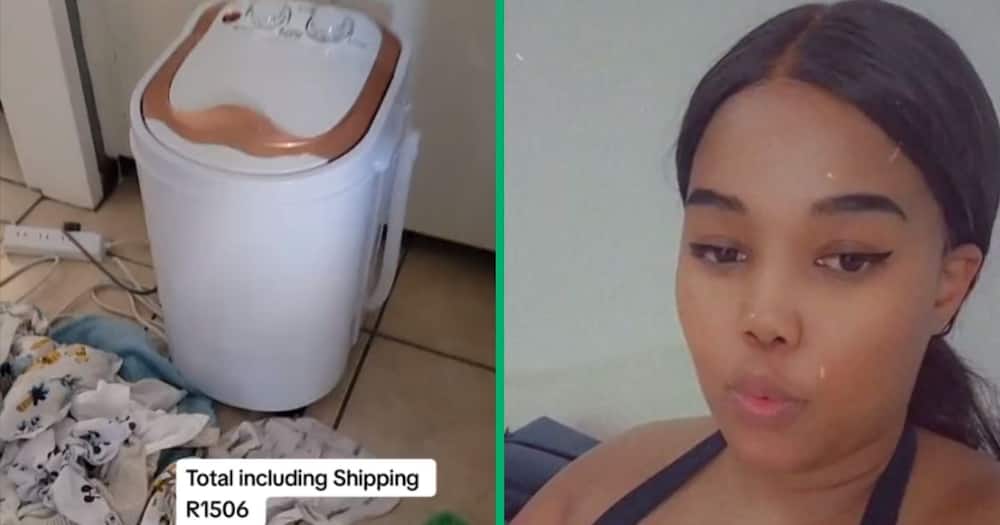 woman shares affordable mini washing machine