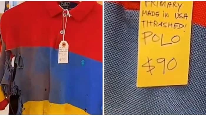 Reactions to trending video of ripped shirts selling for R1k: "This is a joke yeah?"