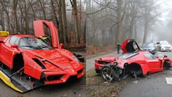 R45m Ferrari Enzo loses battle with tree while on test drive