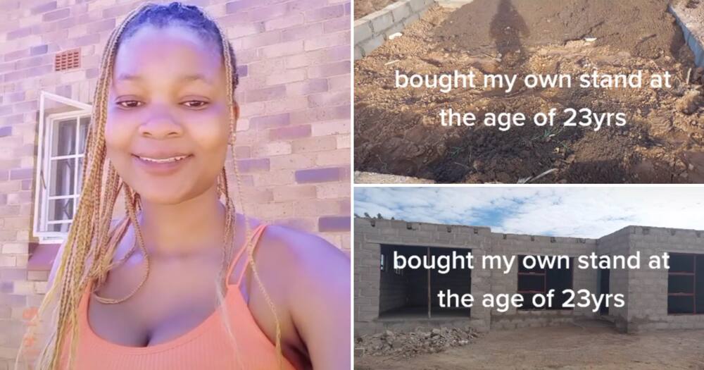 23-year-old lady stuns by building own house