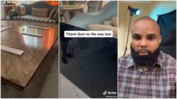 Nigerian carpenter sells weak shelf, makes man's TV worth millions fall from wall, many react to video