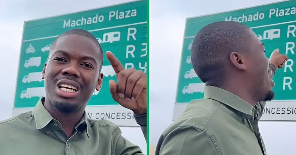 A South African citizen complained about high tollgate fees on TikTok