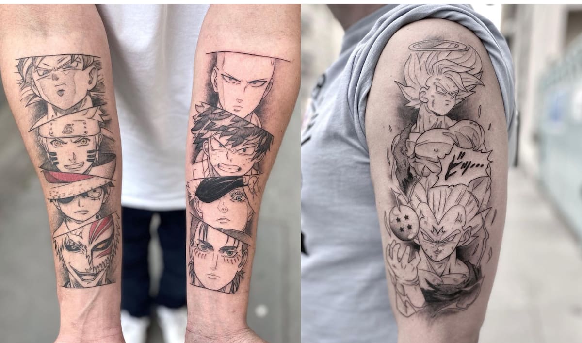 One Piece x Naruto x DBZ Tattoo : r/OnePiece