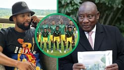 Sizwe Dhlomo pokes fun at President Cyril Ramaphosa after Bafana Bafana won 2-0 against Morocco