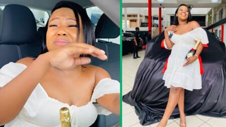 TikTok captures cute moment woman gets her first car, Mzansi proud: "We win"