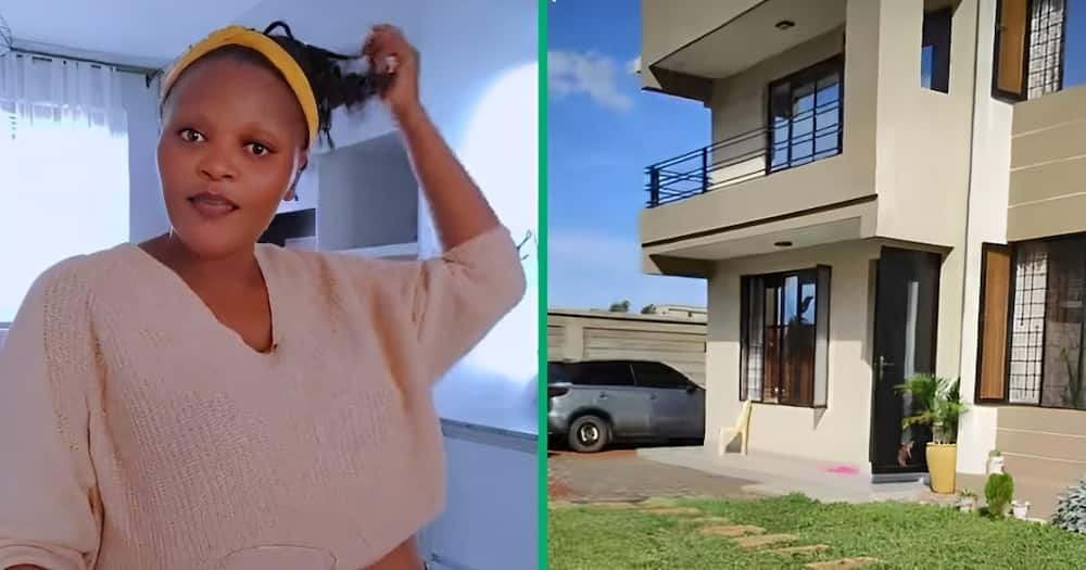 A woman showed off her newly built home