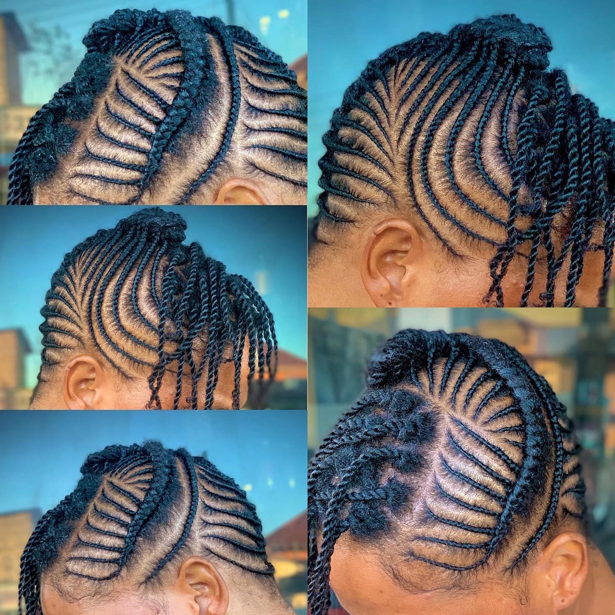 A great hairstyle makes you feel good 😍 and what better hairstyle than  half stitch lines, half braids?! 😃 Book your appointments ... | Instagram