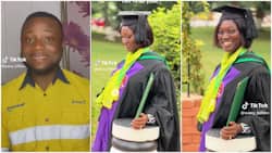 "I won't forgive you if I fail my exam": Man shows off pregnant wife in graduation gown, she smiles