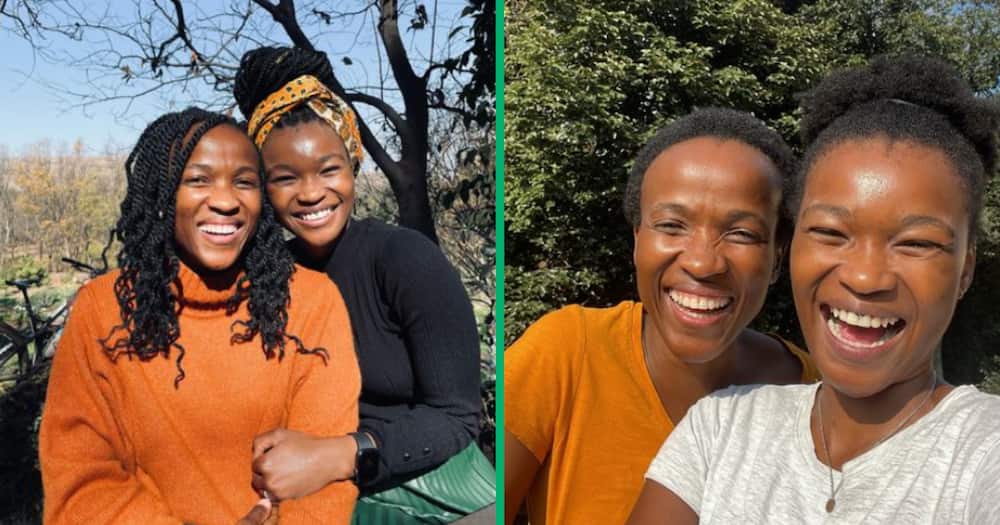 Sibulele and Sihle Gcilitshana play the role of Gog'Fungingozi on 'Queendom'