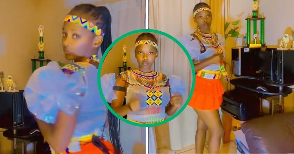 Young woman trends for her beautiful Zulu beadwork