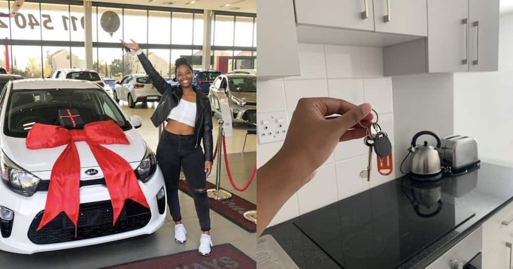"God Is Good": Lady Celebrates Getting Car and Home in the Same Year