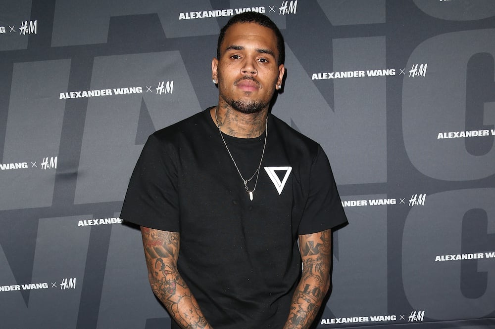 Chris Brown attends the Alexander x H&M Pre-Shop Party