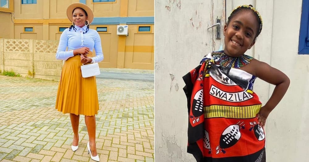 Little, girl in stunning, heritage day, outfit, wins, internet