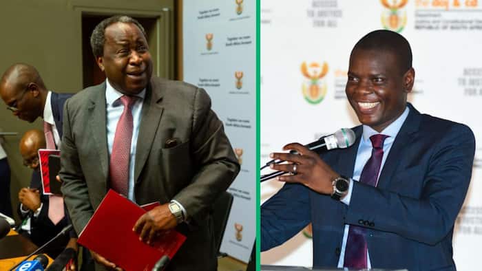 South Africans roast Tito Mboweni and Ronald Lamola’s ugly shoes in viral photo: “What are you wearing?”