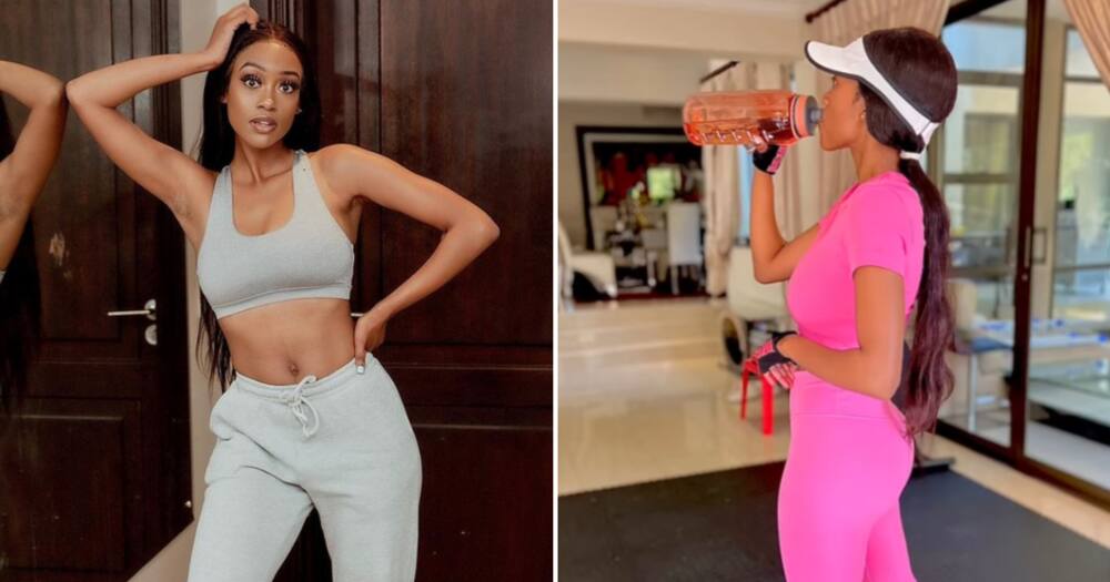 Itumeleng Khune’s wife Sphelele Makhunga shared an inspirational work out video that inspired many.