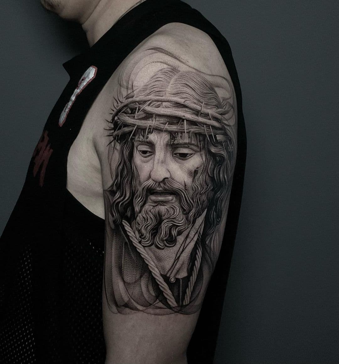 Full Back Jesus Tattoo - Best Tattoo Ideas Gallery