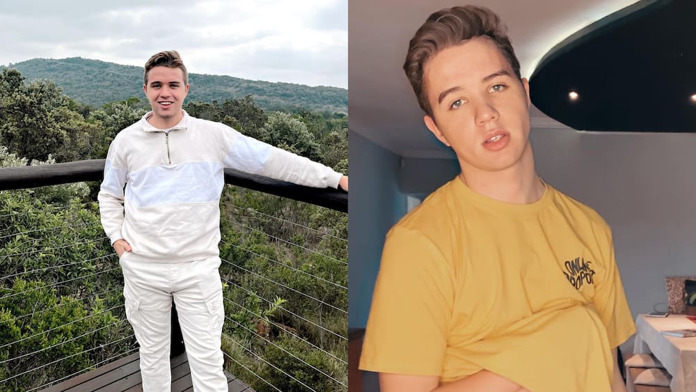 Daniel Vermaak in white and yellow outfits