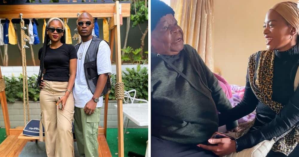 Actor Fanele Zulu shares cute video of his wife meeting his great granny.