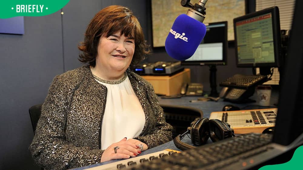 Susan Boyle recording her Magic FM Christmas Special with Neil Fox at Magic FM studios