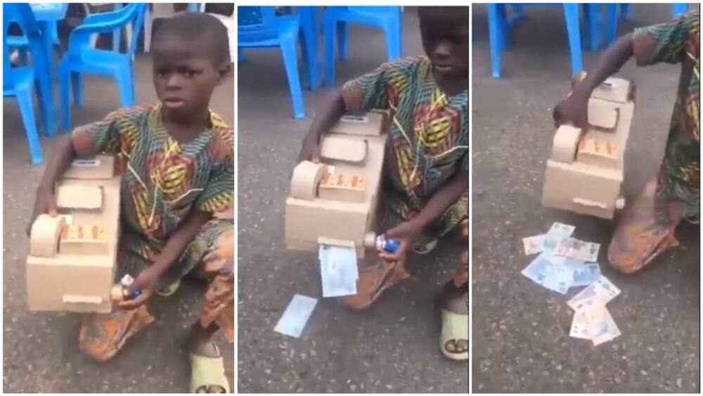 Young Nigerian boy creates his own ATM