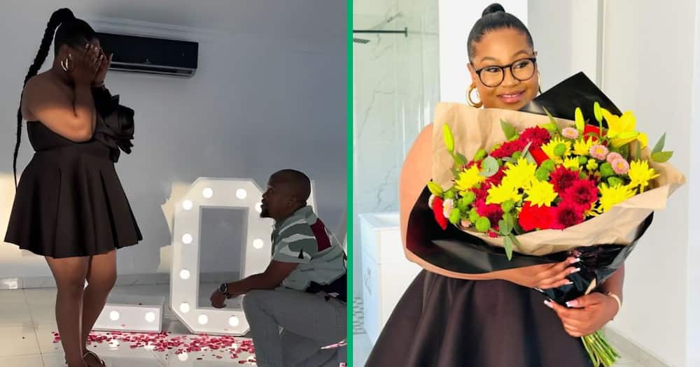 A Gauteng man pulled a surprise marriage proposal on his girlfriend.
