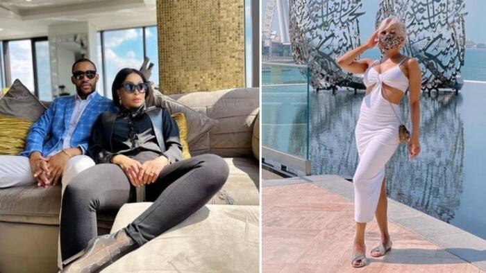 Khanyi Mbau flaunts hand written love note and roses she got from her bae, Mzansi reacts: "Put a ring on him"