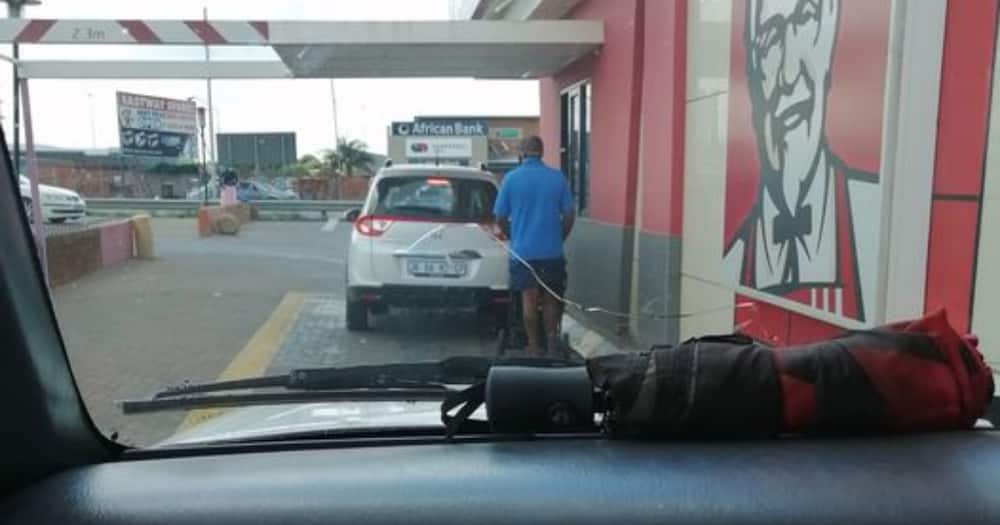 Pic of SA dad standing at drive through with pram leaves many inspired