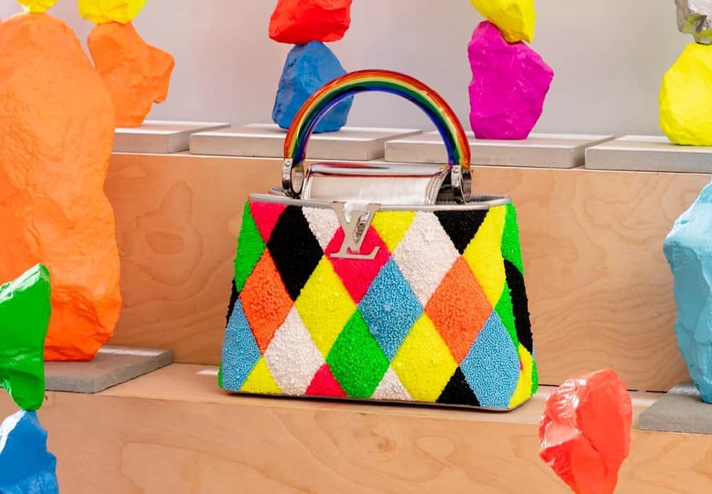 A multicolored Louis Vuitton bag