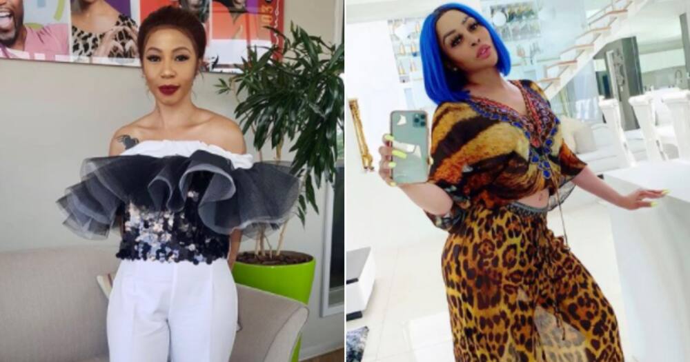 Kelly Khumalo and Khanyi Mbau dress to impress at Mshoza’s memorial