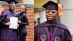 Woman's bae becomes University of Johannesburg Master's degree graduate, smitten wife brags about husband in Instagram post