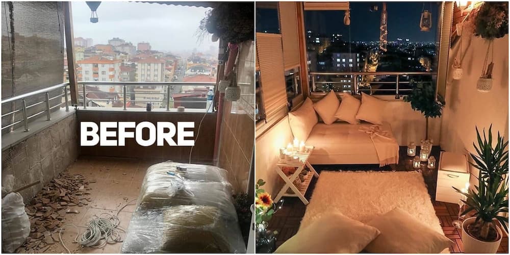 Balcony Turned into a Luxury Room, Transformation Photo Lights up Social Media as Many Hail the Occupant