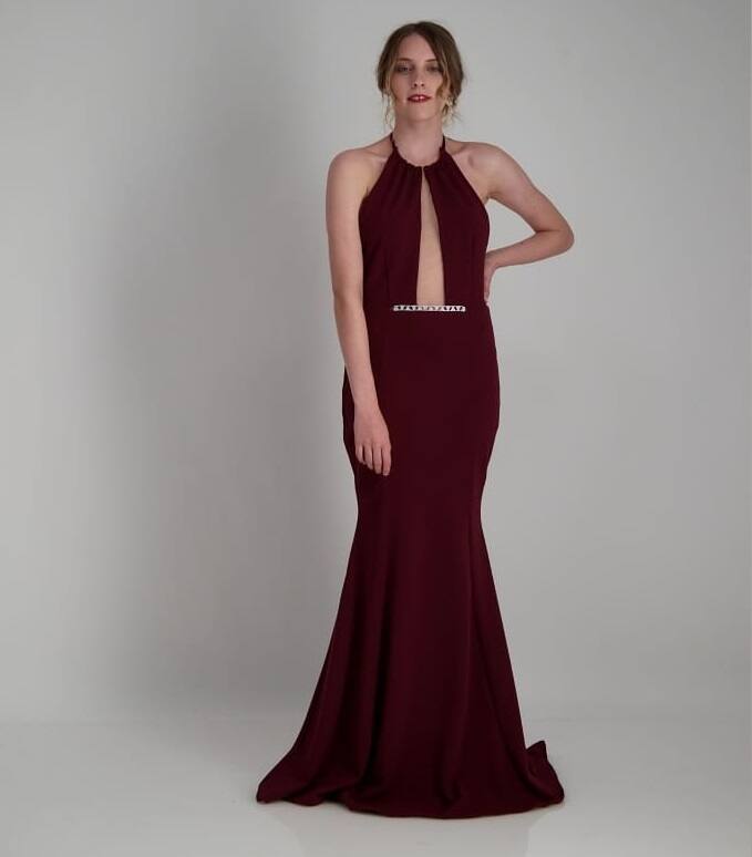 Maroon farewell outlet dresses