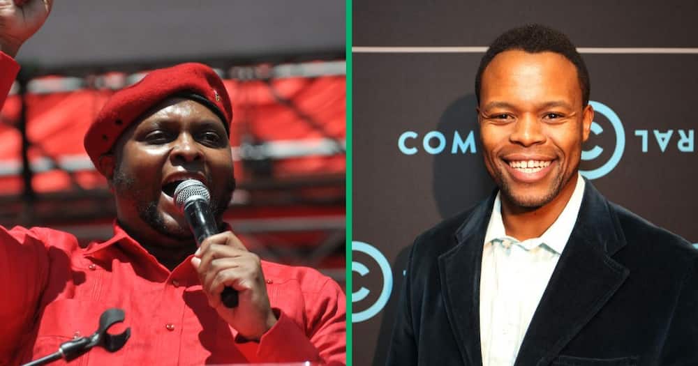 Floyd Shivambu at the Economic Freedom Fighters (EFF) Manifesto Launch at Gandhi Square, and Tumisho Masha attends Comedy Central's 'Roast of Steve Hofmeyer' at Lyric Theatre, Gold Reef City.