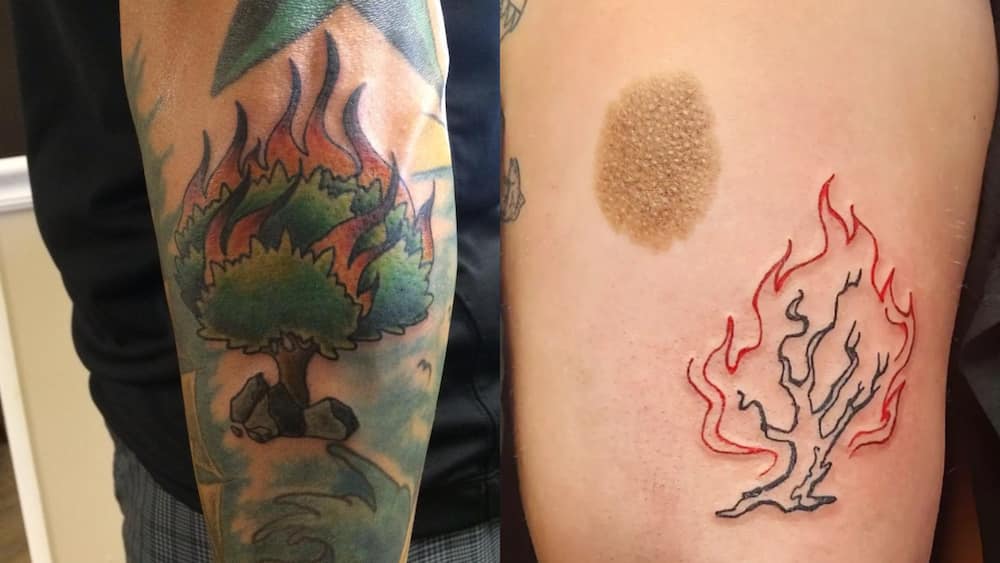 The burning bush tattoo