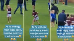 Video of cute boy doing the macarena on the rugby field before a game wins over Mzansi fans