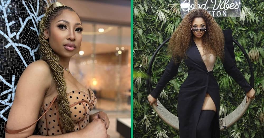 Enhle Mbali is gearing up for her 'Freedom Collection' fashion show with her doppelgängers