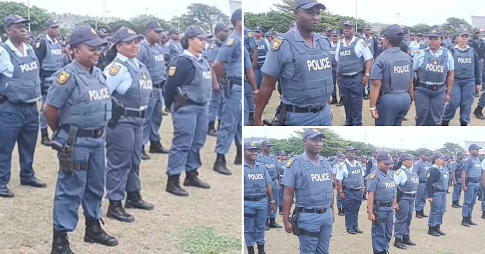 SAPS officers trying to march in Durban