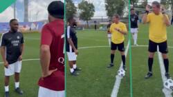 "Okocha will win": Jay Jay and Ronaldinho play against each other in PSG legends' football match