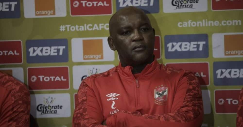 Al Ahly coach Pitso Mosimane has reacted to how he dismantled Mamelodi Sundowns. Image: @AlAhlyEnglish/Twitter