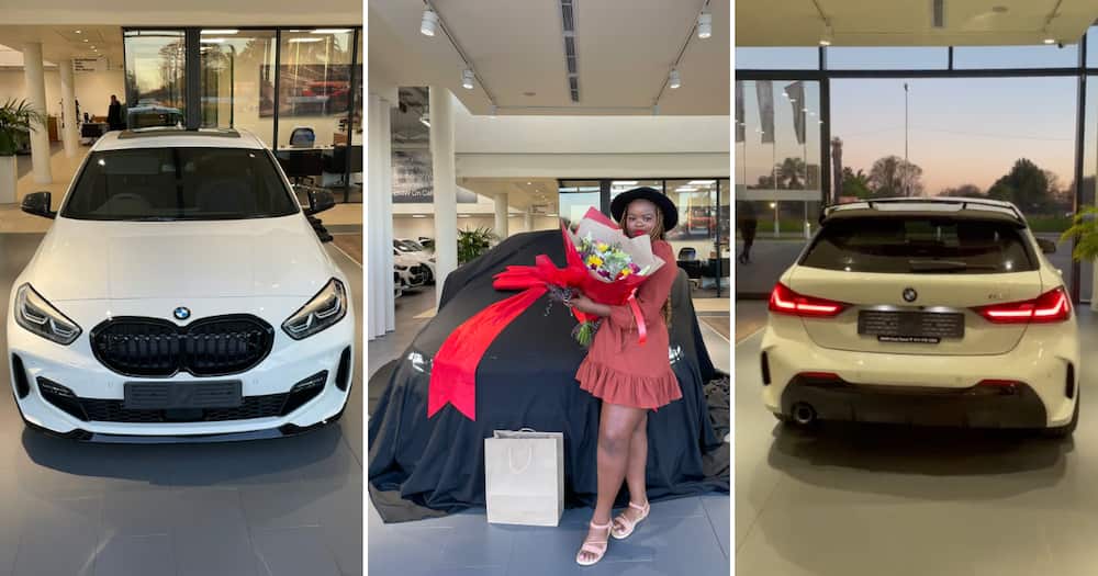 A sporty new BMW purchased by a woman has had Mzansi peeps impressed with the feat